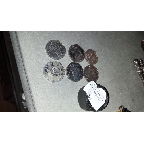 323 - 5 Collectable Viking Ship 50P'S Plus A Isle Of Man Tt Racing 50P