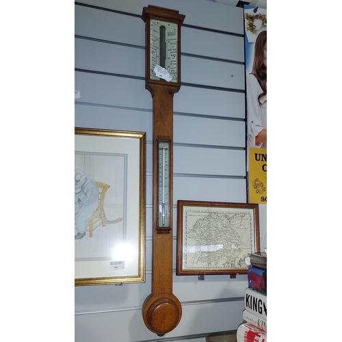 405 - Long Aneroid Wall Barometer