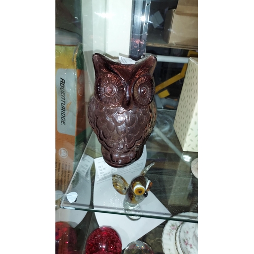 432 - Purple Glass Hollow Owl