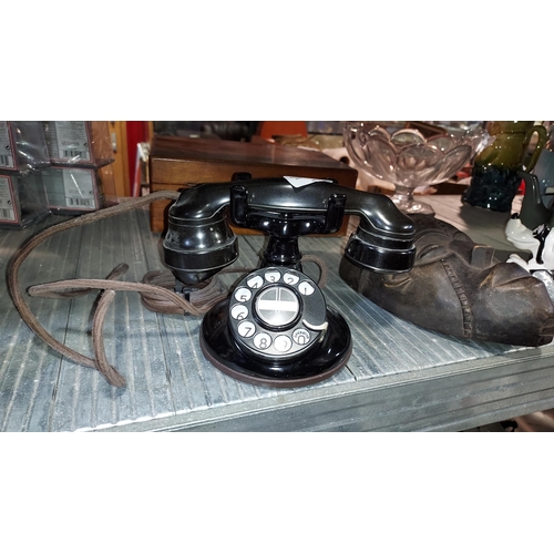 452 - Vintage Western Electric Dial Up Telephone With Tables. Converted To Modern.