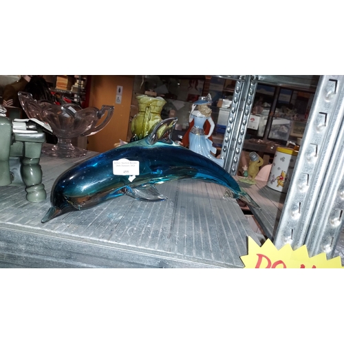 455 - Large Glass Murano Dolphin. Tail A/F