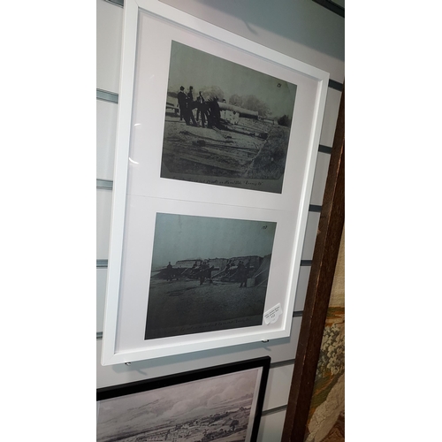 112 - 2 Framed Pictures Of Chatham Dockyards And Fort Amherst