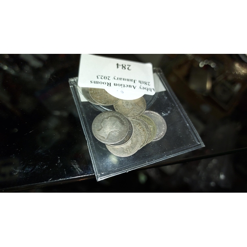 284 - 10 Silver Threepence Coins