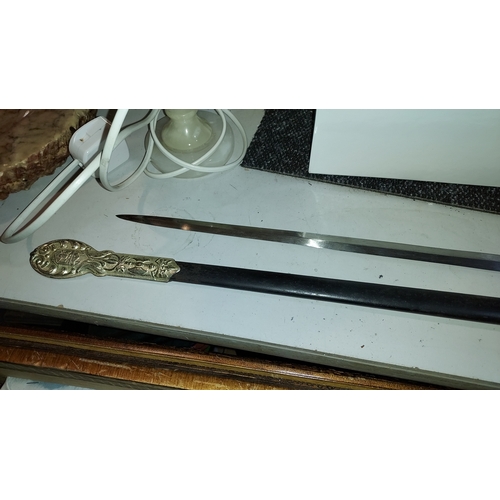 441 - Knights Of St Columbus Ceremonial Sword + Scabbard