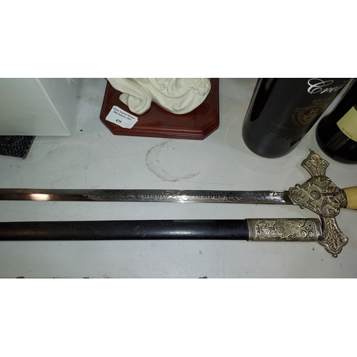 441 - Knights Of St Columbus Ceremonial Sword + Scabbard