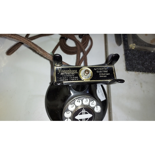 499 - Vintage Monophone Dial Up Telephone By Automatic Electric Company Chicago