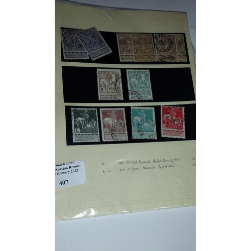Sheet Of Belgium Stamps
