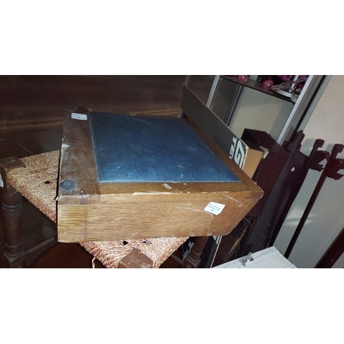 53 - Church Kneeling Stool With Lockable Bible Compartment. No Key