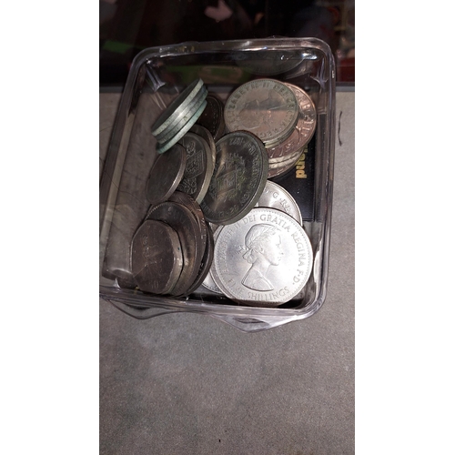 318 - Box Of Crowns And Coins