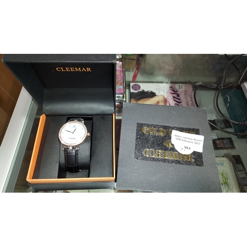 381 - Cleemar Mens Watch In Box