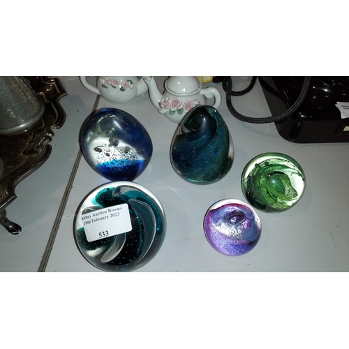 533 - Selection Of Paperweights Including Caithness