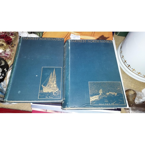 135 - Farthest North By Fridtjof Nansen, 1897, 2 Volume Book Set, The Norwegian Polar Expedition 1893-96. ... 