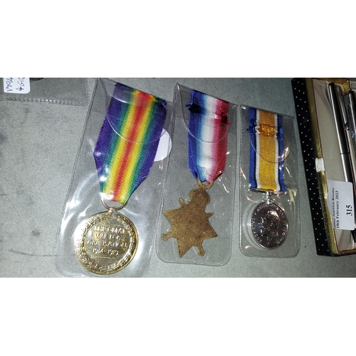 316 - 1914/14 Ww1 Star War Medal Victory Medal. Reproductions