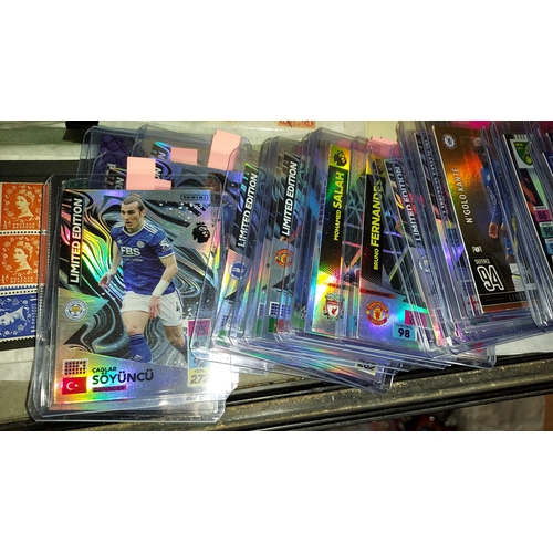 580 - Box With Pokemon Accessories Plus 2 Bundles Of Football Trading Cards