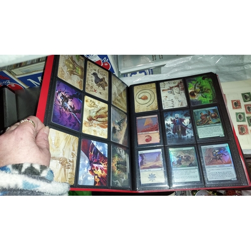 588 - Full Binder Of 'Magic The Gathering' Trading Cards - The Brothers Warwith Vault X Binder And Extra 4... 