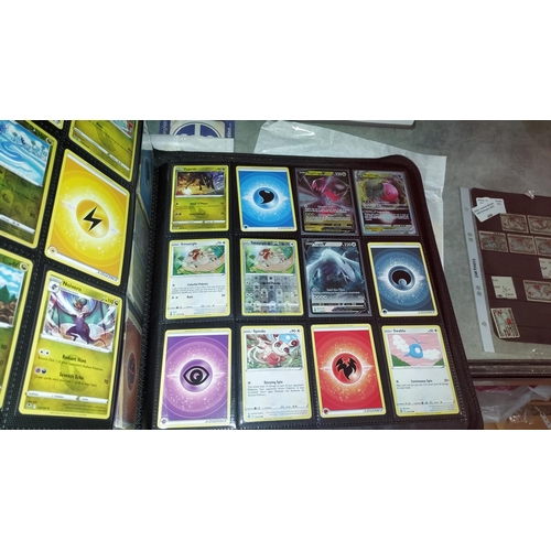 599 - Binder Full Of Pokemon Trading Cards Incl Vault X Binder With Rare, Art Cards - Various All Mint