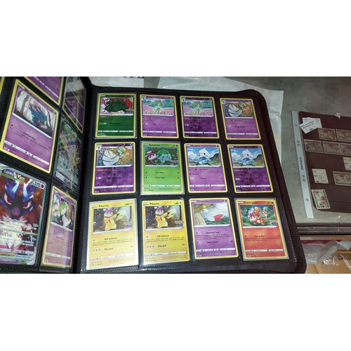 599 - Binder Full Of Pokemon Trading Cards Incl Vault X Binder With Rare, Art Cards - Various All Mint