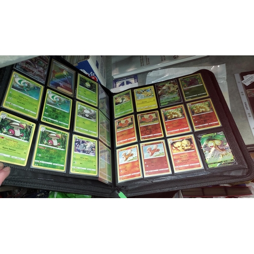 599 - Binder Full Of Pokemon Trading Cards Incl Vault X Binder With Rare, Art Cards - Various All Mint