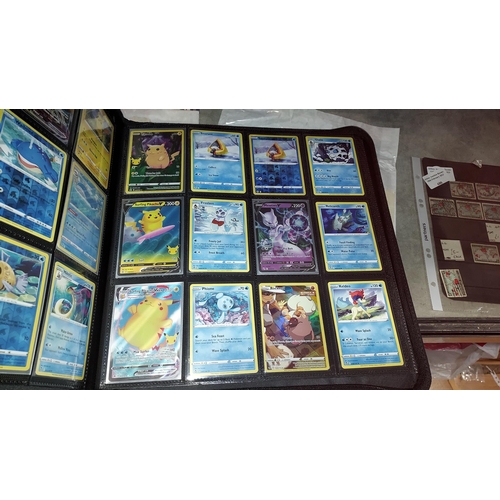 599 - Binder Full Of Pokemon Trading Cards Incl Vault X Binder With Rare, Art Cards - Various All Mint