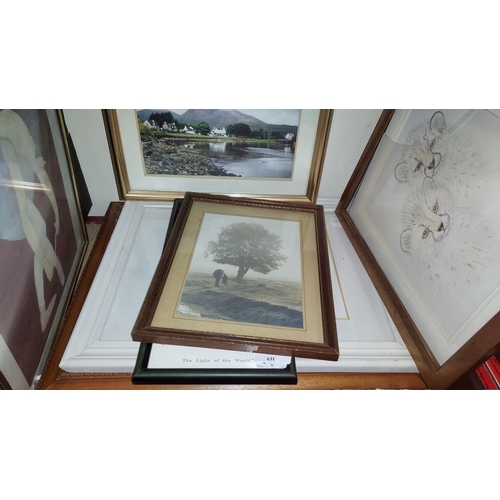 631 - Selection Of Framed Picture One With Broken Glass