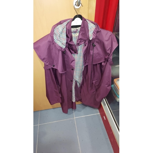 24 - Jane Austin Mauve Raincoat Size 12