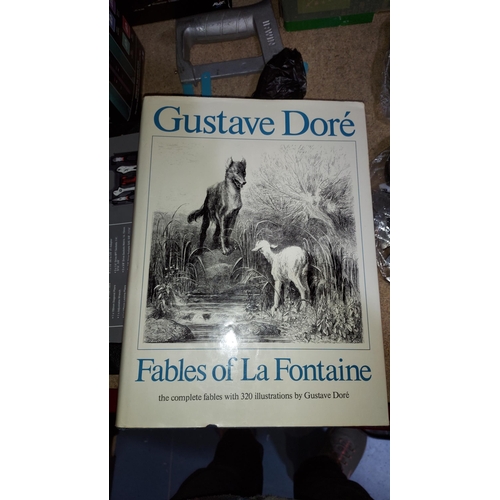 245 - 2 Gustave Dore Books, Fables Of Fontaine + Dore's London, Wear/Tears To D/j's