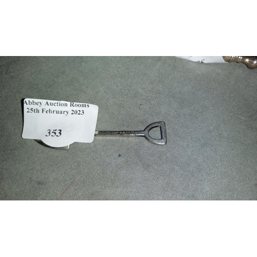 353 - Small Silver Plated Shovel