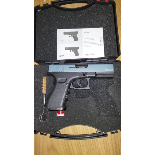 365 - Retay G17 Blank Firing Pistol In Case With Accessories