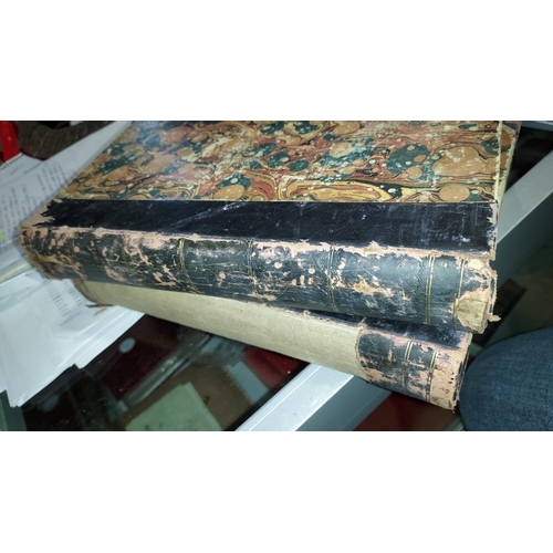 402 - The Franco - Prussian War Illustrated, 2 Volume Book Set, Lots Maps & Engravings, C 1870'S, Leather ... 