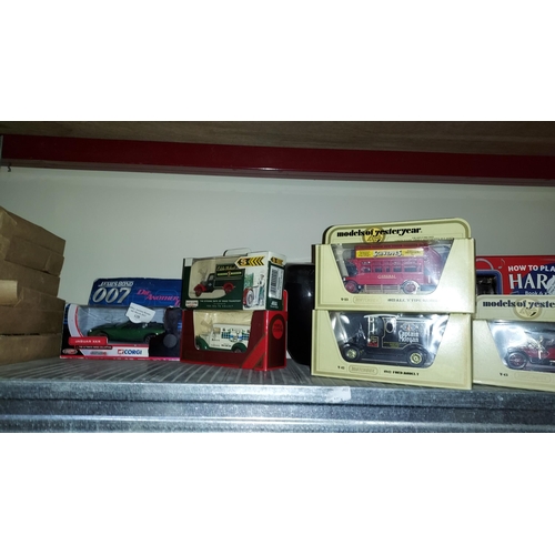 128 - 5 Models Of Yesteryear Cars In Boxes Plus 1 James Bond Die Another Day Car In Box