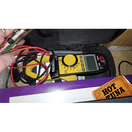 169 - Edison Auto Tange Digital Clamp Meter Tested And Working