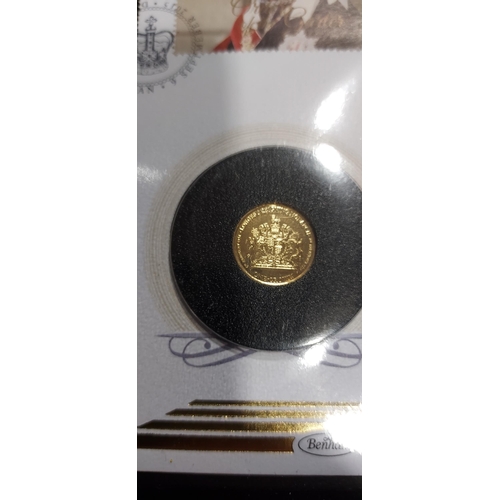 390 - Queen Elizabeth 11 Longest Reigning Monarch Solid 9Ct Gold Coin Cover Limited Edition 499, Proof Coi... 