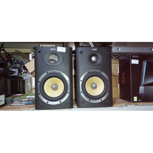 688 - Pair Of B & W Speakers One The Tweeter Is Loose No Covers