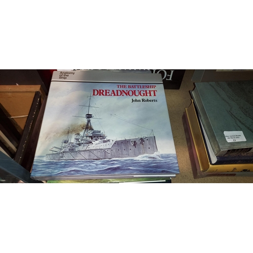10 - 4 Books On Warships Including Dreadnought, British Battleships & Naval Wartime Ships Previous Owner ... 