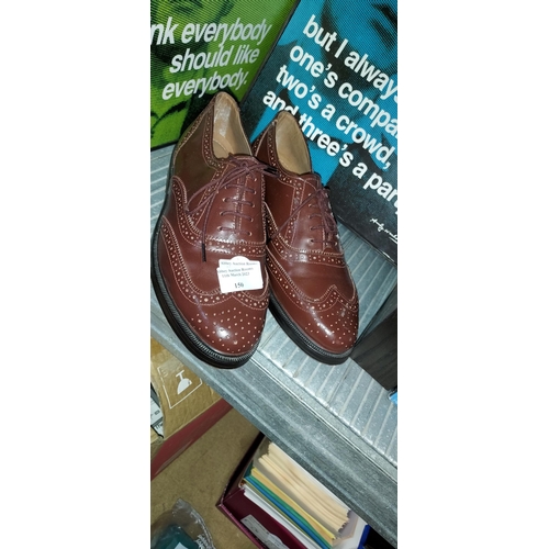 150 - Brown Mens Leather Shoes Size 7 1/2