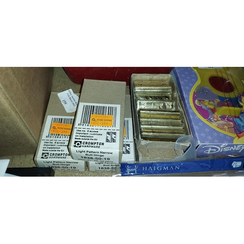 159 - 5 Boxes Of 50Mm Hinges 20 Per Box