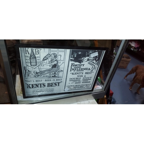 617 - Framed Rigduns Brewery Faversham Poster 1920'S