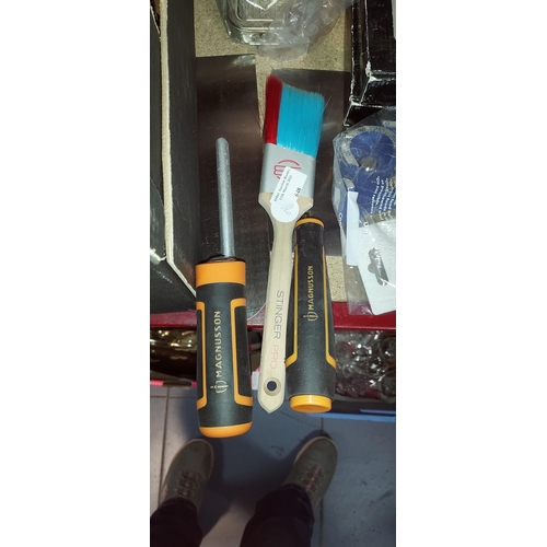 648 - Paint Brush Plus 2 Magnusson Trowels For Plastering