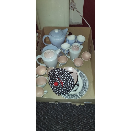 233 - Box With 2 Tea Sets Including Poole