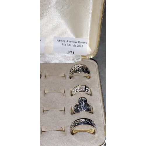 371 - 4 Various Silver Rings