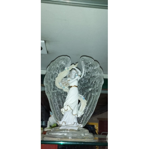 415 - Angel of Joy Figurine Heaven Crystal Blessings Bradford Exchange Plate No. C0096