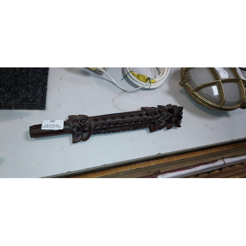 431 - Polynesian Carved Whistle Pipe