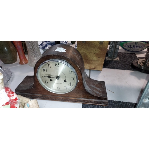 461 - Vintage Mantle Clock, No Pendulum