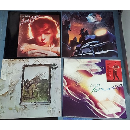 568 - Selection Of LPs And 1 Single Including Bob Dylan, David Bowie, ZZ Top, Phil Collins And Iron Maiden