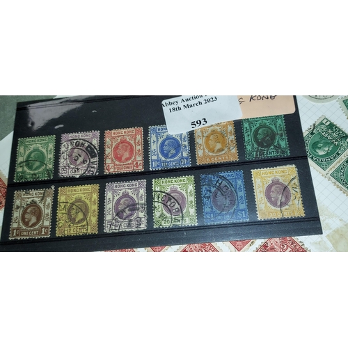 595 - George V Hong Kong Stamps