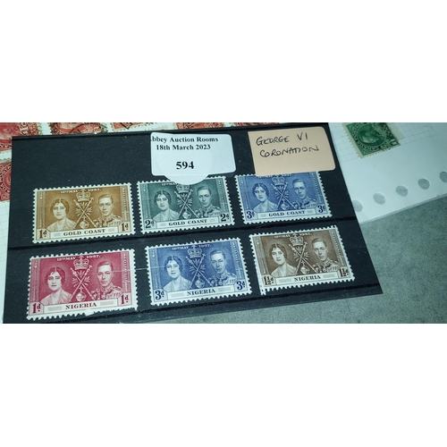 596 - George VI Coronation Stamps