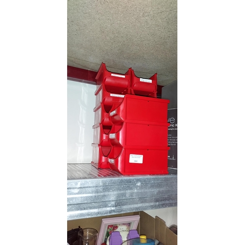 664 - 13 Small Red Organising Trays