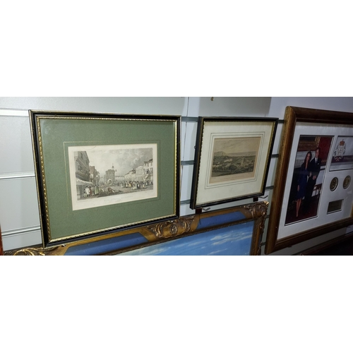 118 - 4 Small Framed Engravings Of Canterbury, Maidstone And Hythe