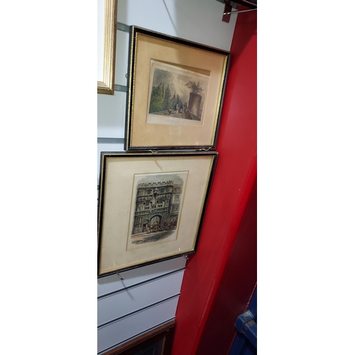 123 - 4 Small Framed Engravings Of Canterbury