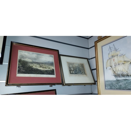 128 - 4 Small Framed Engravings Of Dover And Margate